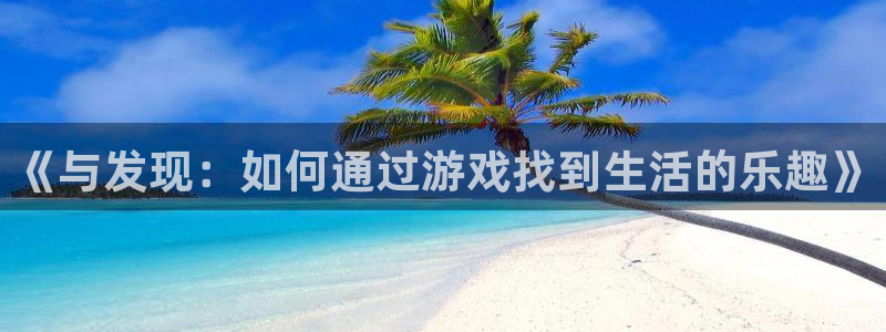 门徒娱乐vip麻将胡了：《与发现：如何通过游戏找到生活的乐趣》